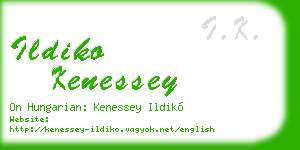 ildiko kenessey business card